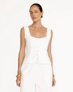 Joni Top (White)*CHARCOAL Sale