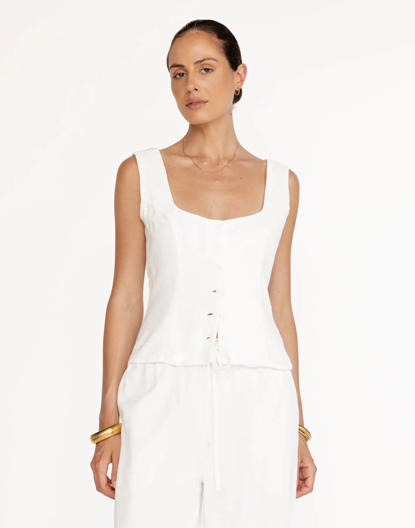 Joni Top (White)*CHARCOAL Sale