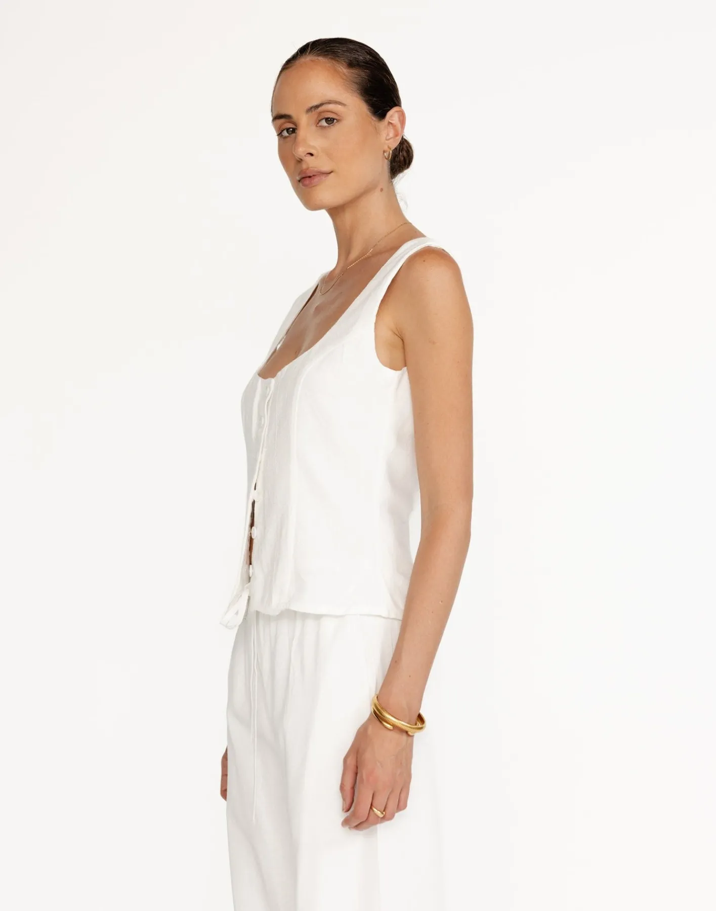 Joni Top (White)*CHARCOAL Sale