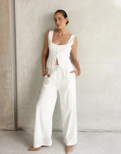 Joni Top (White)*CHARCOAL Sale