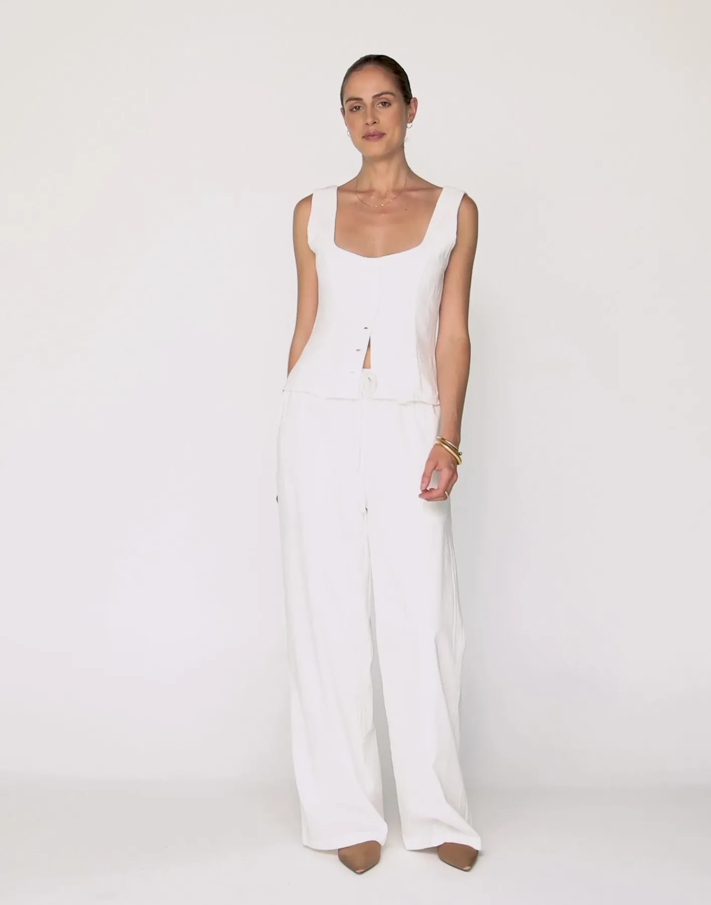 Joni Top (White)*CHARCOAL Sale