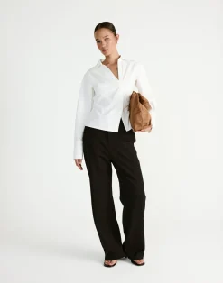 Judah Long Sleeve Top (White)*CHARCOAL Hot