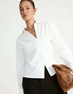 Judah Long Sleeve Top (White)*CHARCOAL Hot