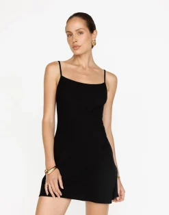 June Mini Dress (Black)*CHARCOAL Hot