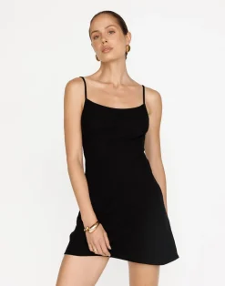 June Mini Dress (Black)*CHARCOAL Hot