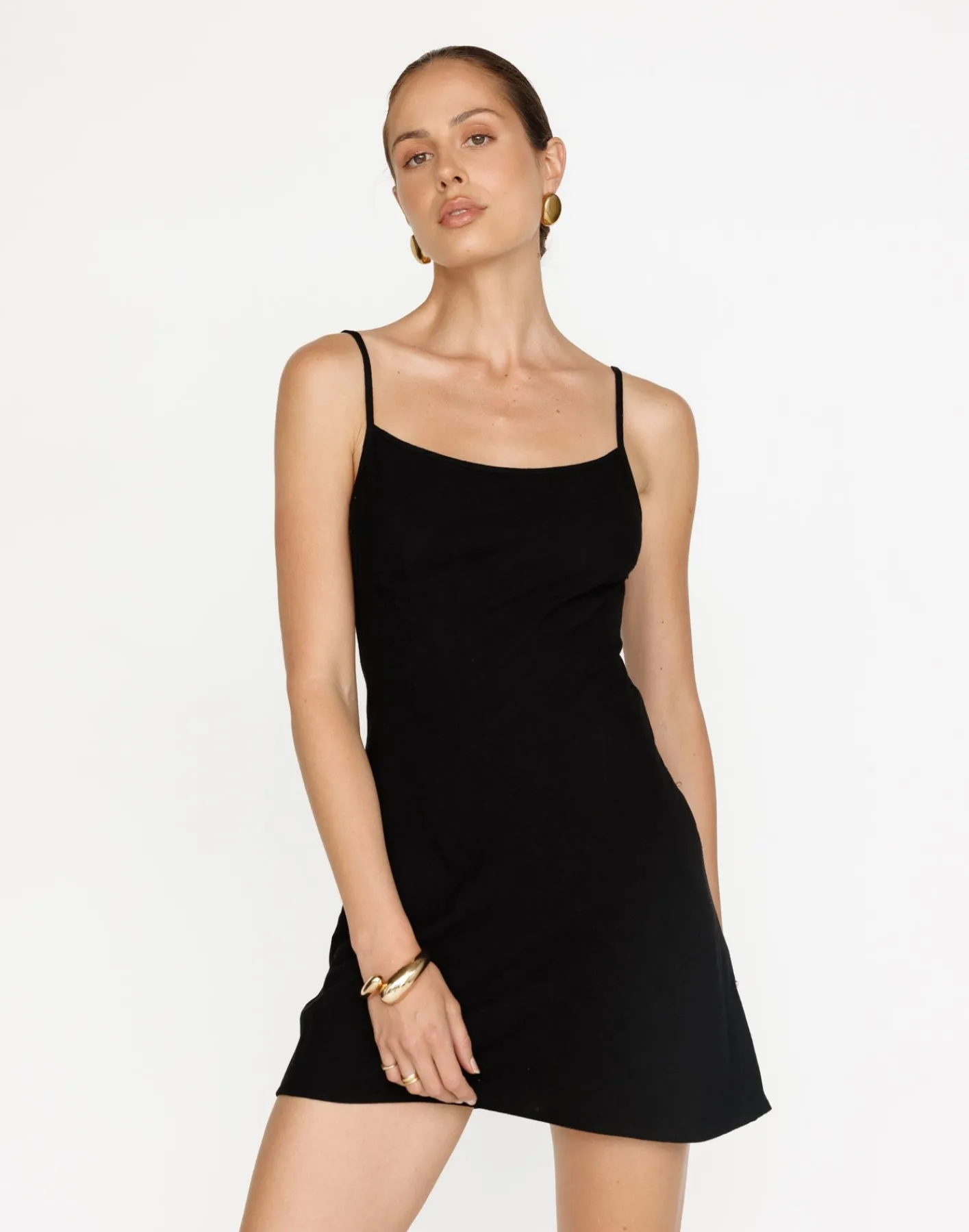 June Mini Dress (Black)*CHARCOAL Hot