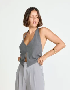 Kailani Top (Slate)*CHARCOAL Fashion