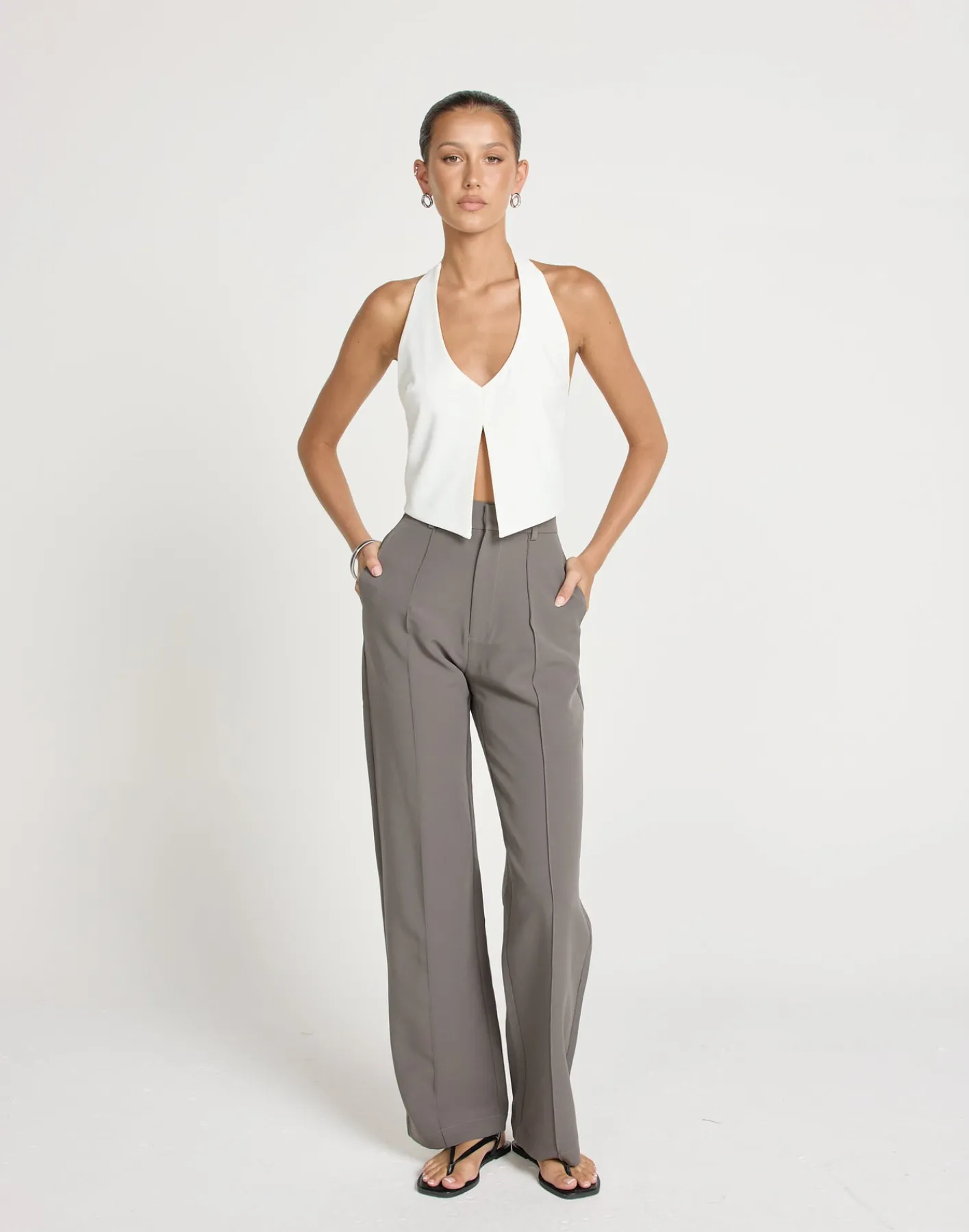Kailani Top (White)*CHARCOAL Best