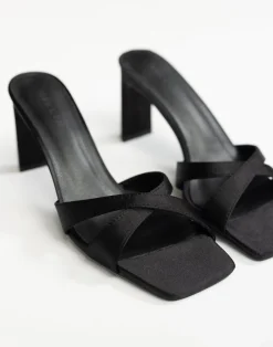 Kelsie Heels (Black Satin) - By*Billini Discount