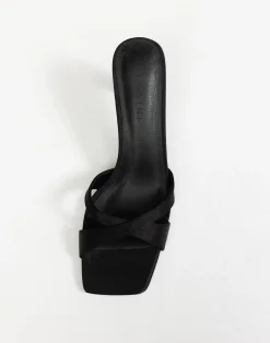Kelsie Heels (Black Satin) - By*Billini New