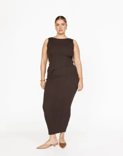 Kienna Maxi Skirt (Chocolate)*CHARCOAL Online
