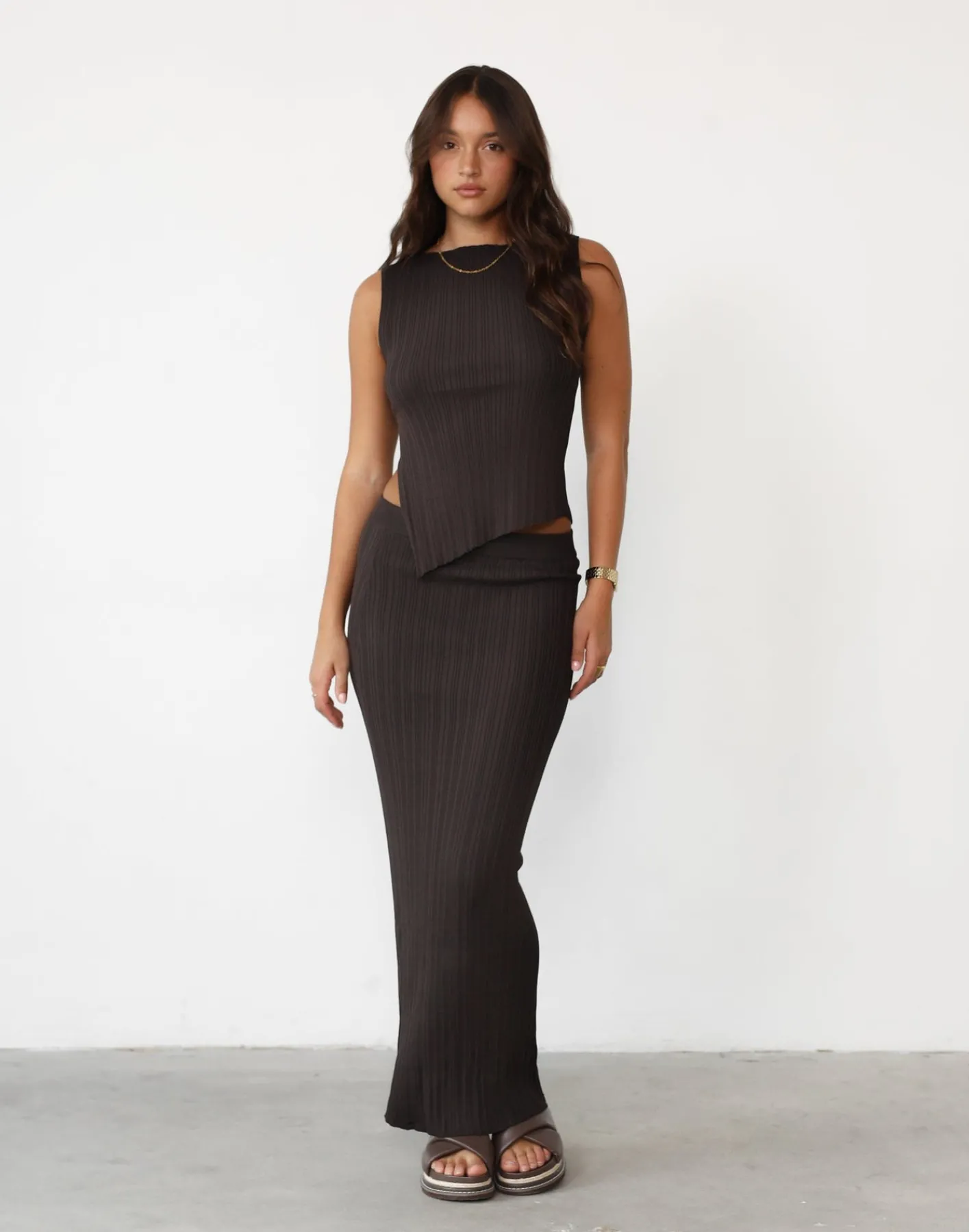 Kienna Maxi Skirt (Chocolate)*CHARCOAL Online