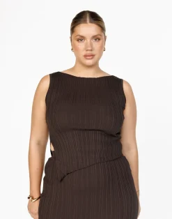 Kienna Top (Chocolate)*CHARCOAL Clearance