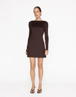 Kimber Mini Dress (Chocolate)*CHARCOAL Sale