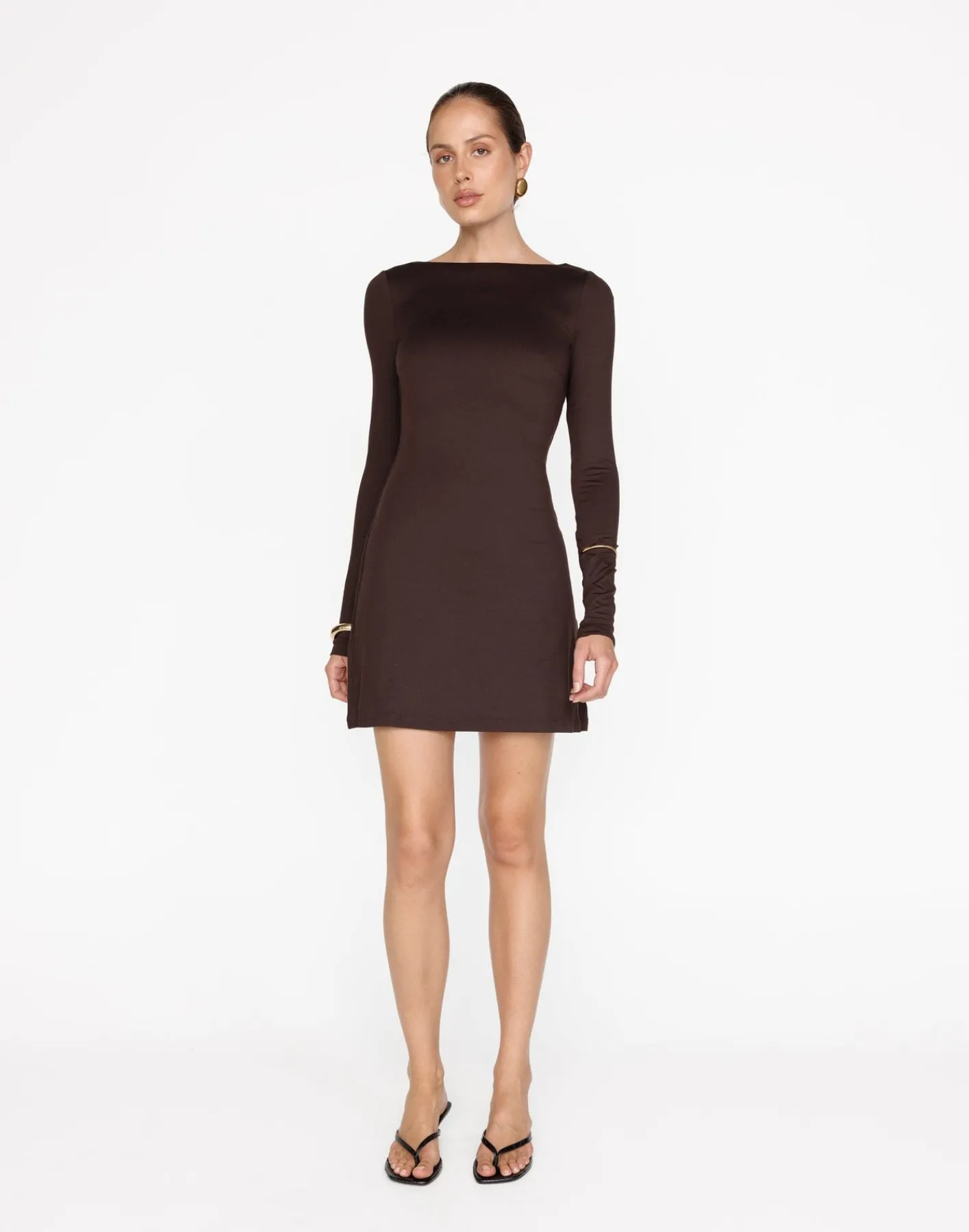 Kimber Mini Dress (Chocolate)*CHARCOAL Sale