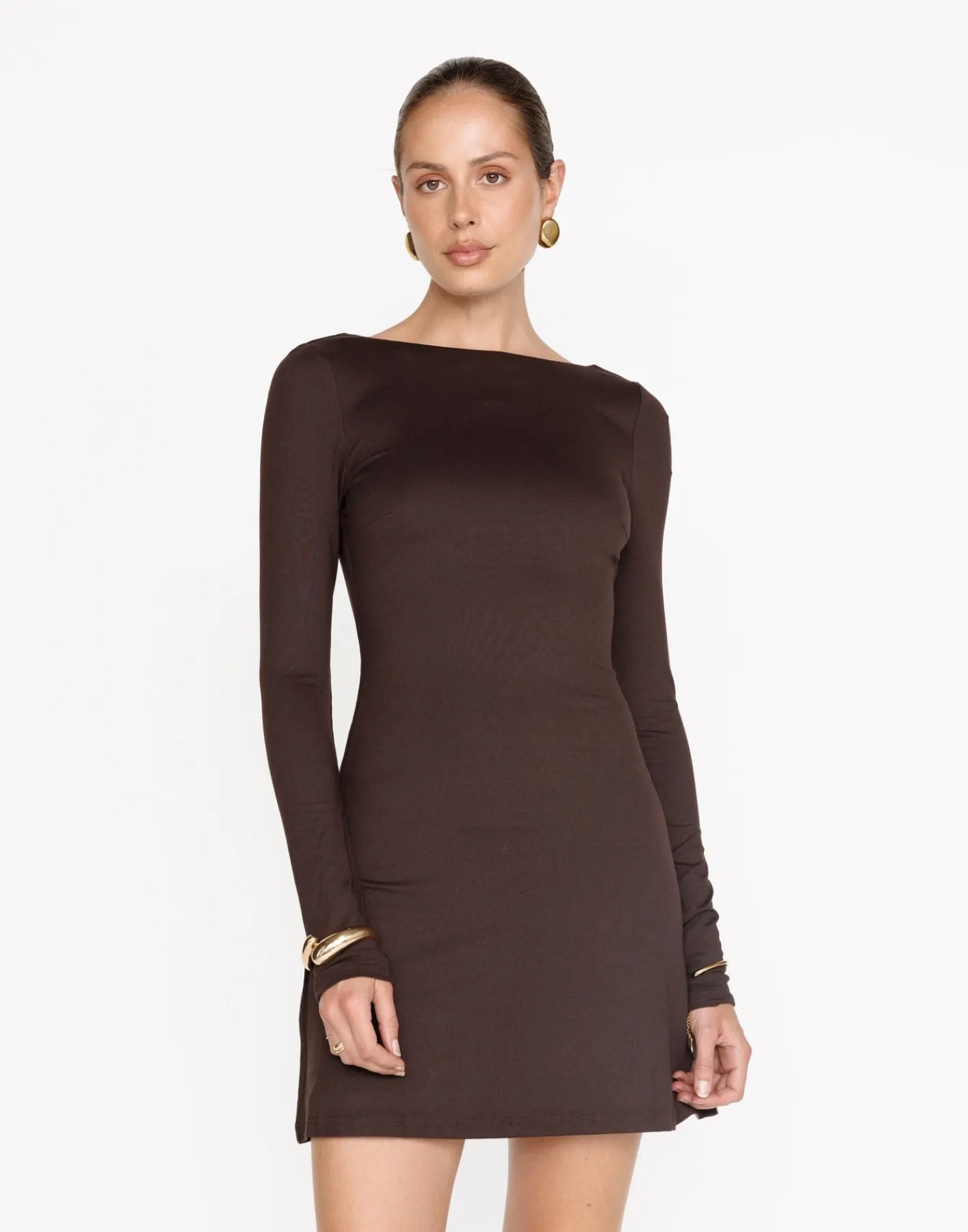 Kimber Mini Dress (Chocolate)*CHARCOAL Sale