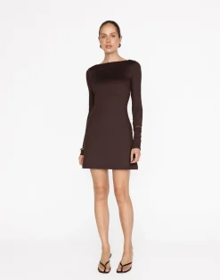 Kimber Mini Dress (Chocolate)*CHARCOAL Sale