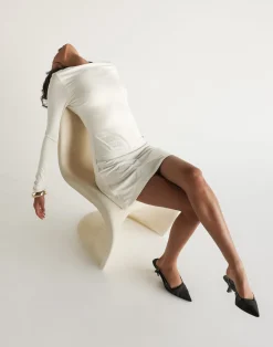 Kimber Mini Dress (Oat)*CHARCOAL Fashion