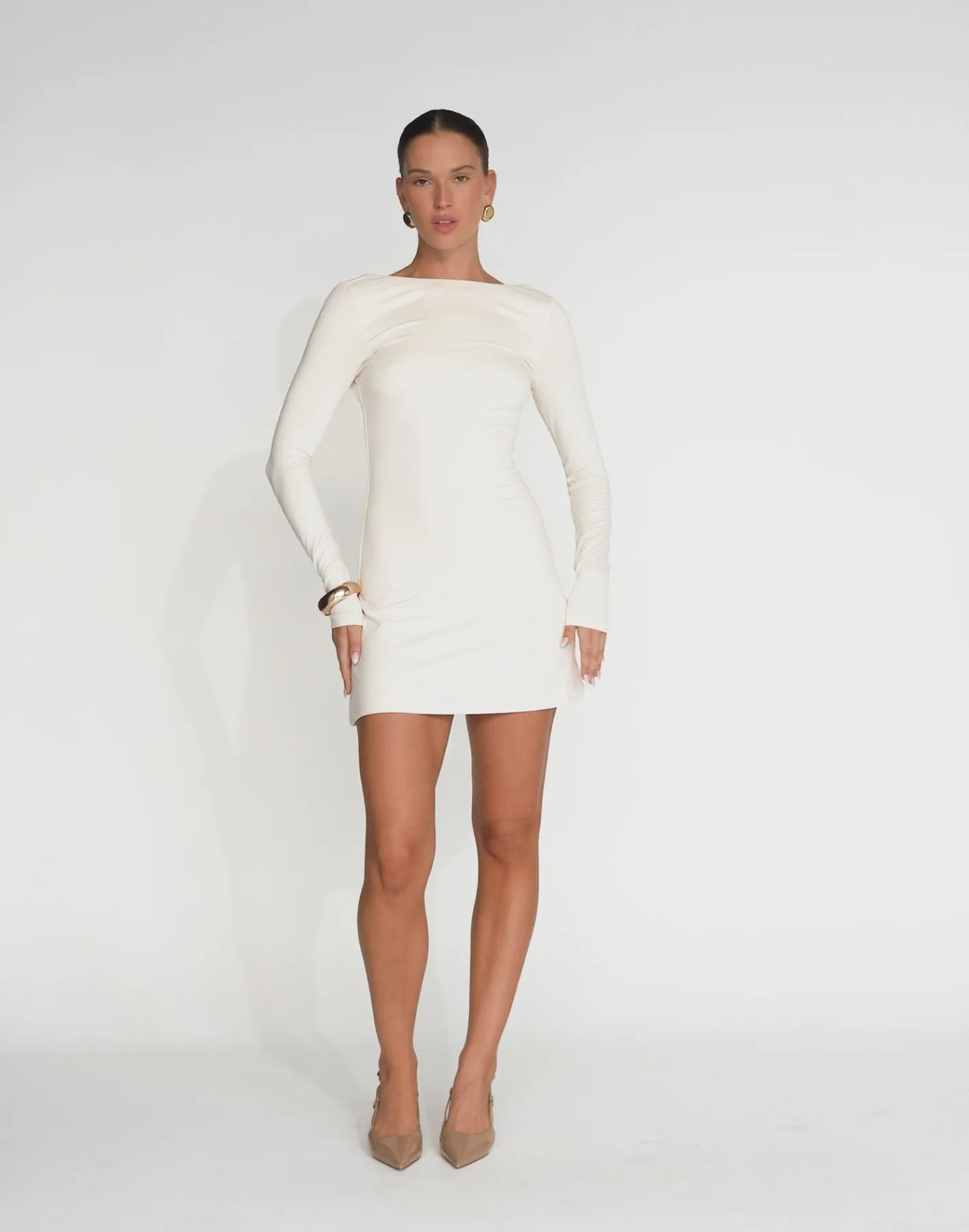 Kimber Mini Dress (Oat)*CHARCOAL Fashion