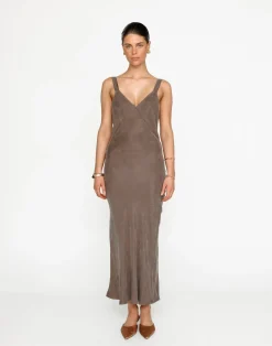 Kirsty Maxi Dress (Warm Grey)*CHARCOAL CLOTHING Online