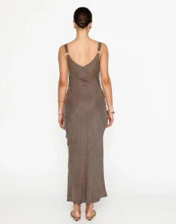 Kirsty Maxi Dress (Warm Grey)*CHARCOAL CLOTHING Online