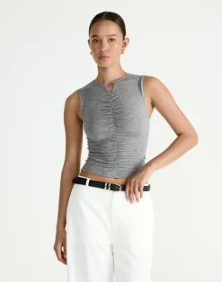 Laney Top (Grey Marle)*CHARCOAL Outlet