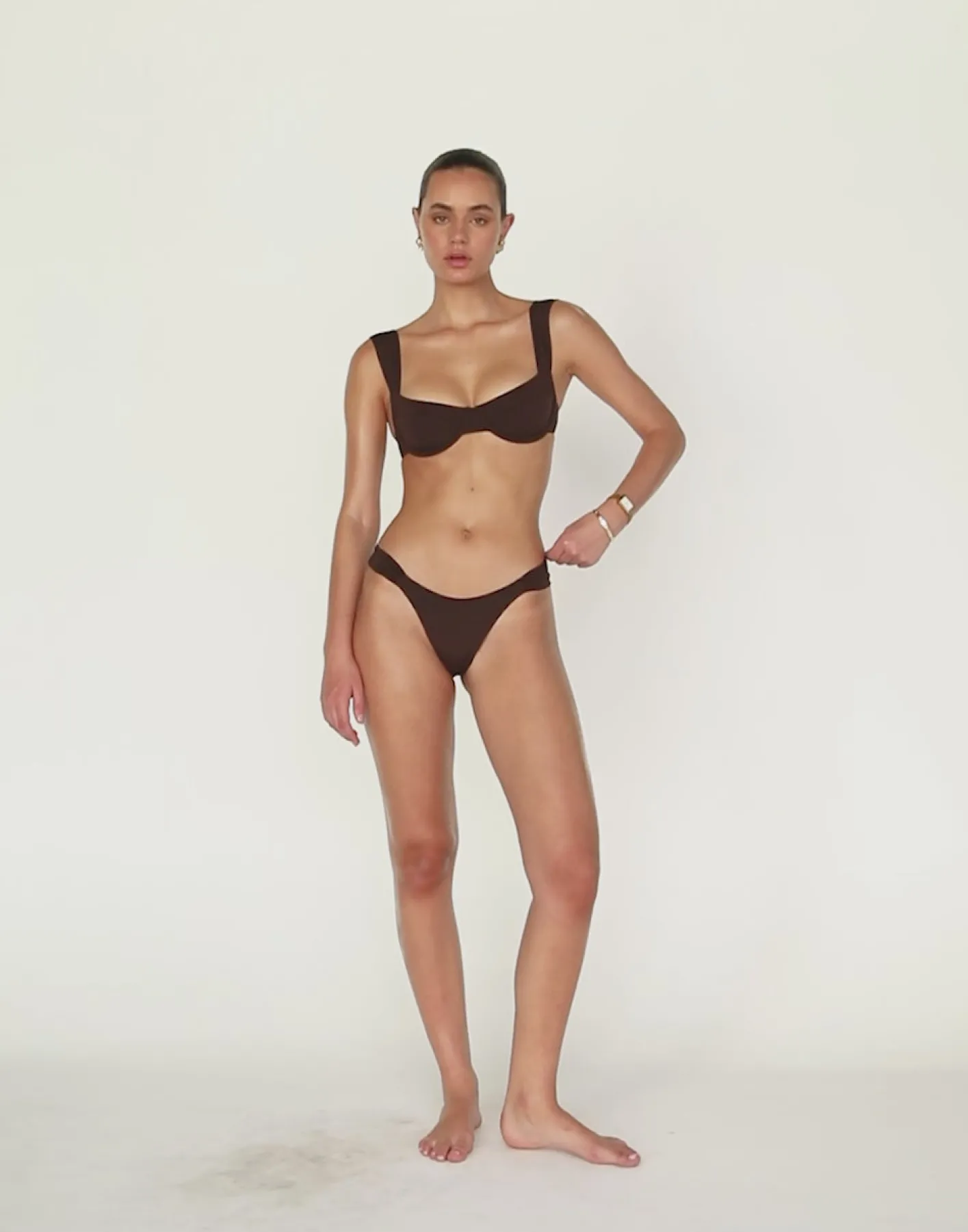 Layla Balconette Bikini Top (Chocolate)*CHARCOAL New