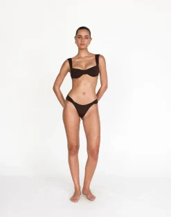 Layla Bikini Bottoms (Chocolate)*CHARCOAL Clearance