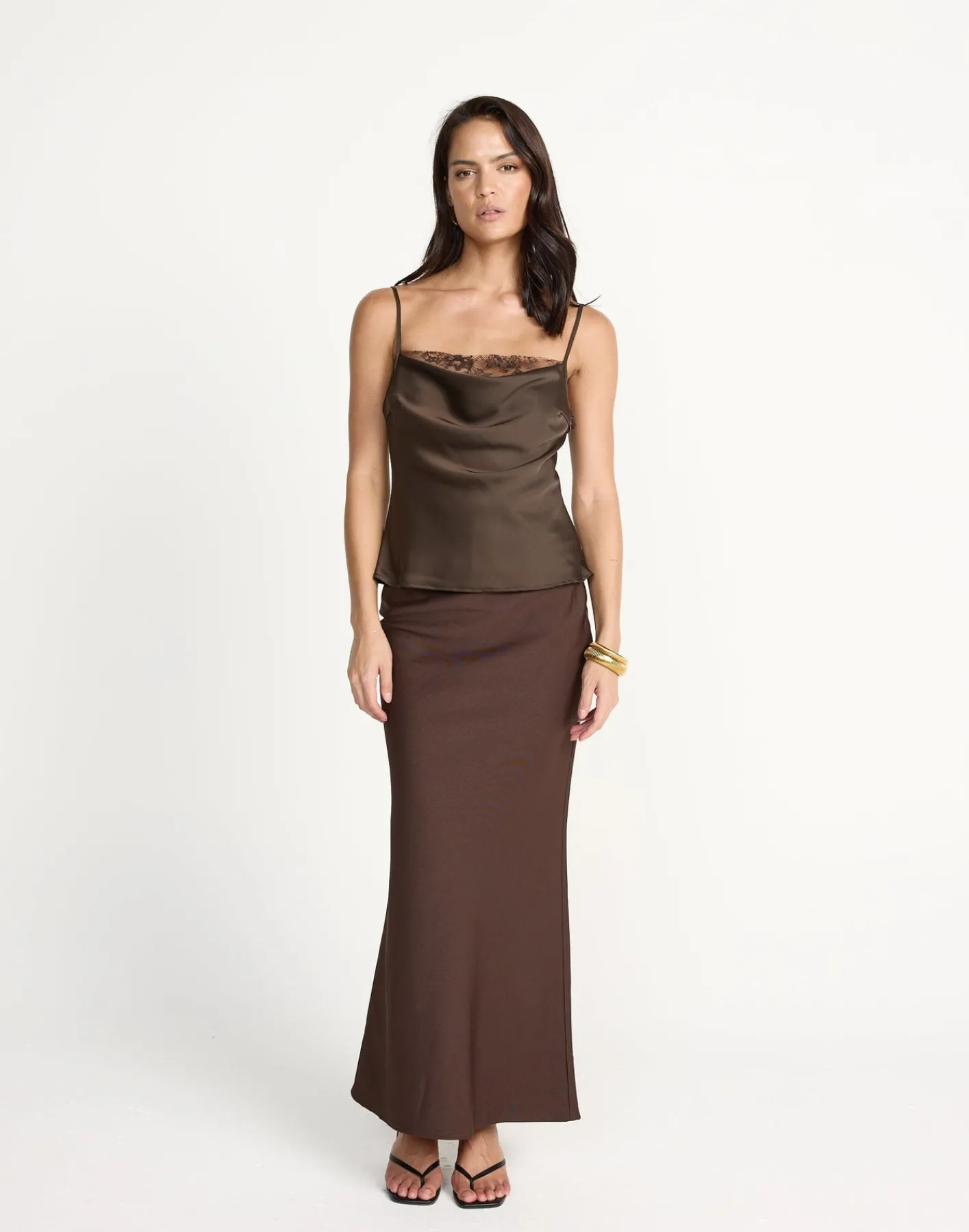 Lilou Maxi Skirt (Chocolate)*CHARCOAL Sale