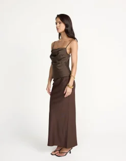 Lilou Maxi Skirt (Chocolate)*CHARCOAL Sale