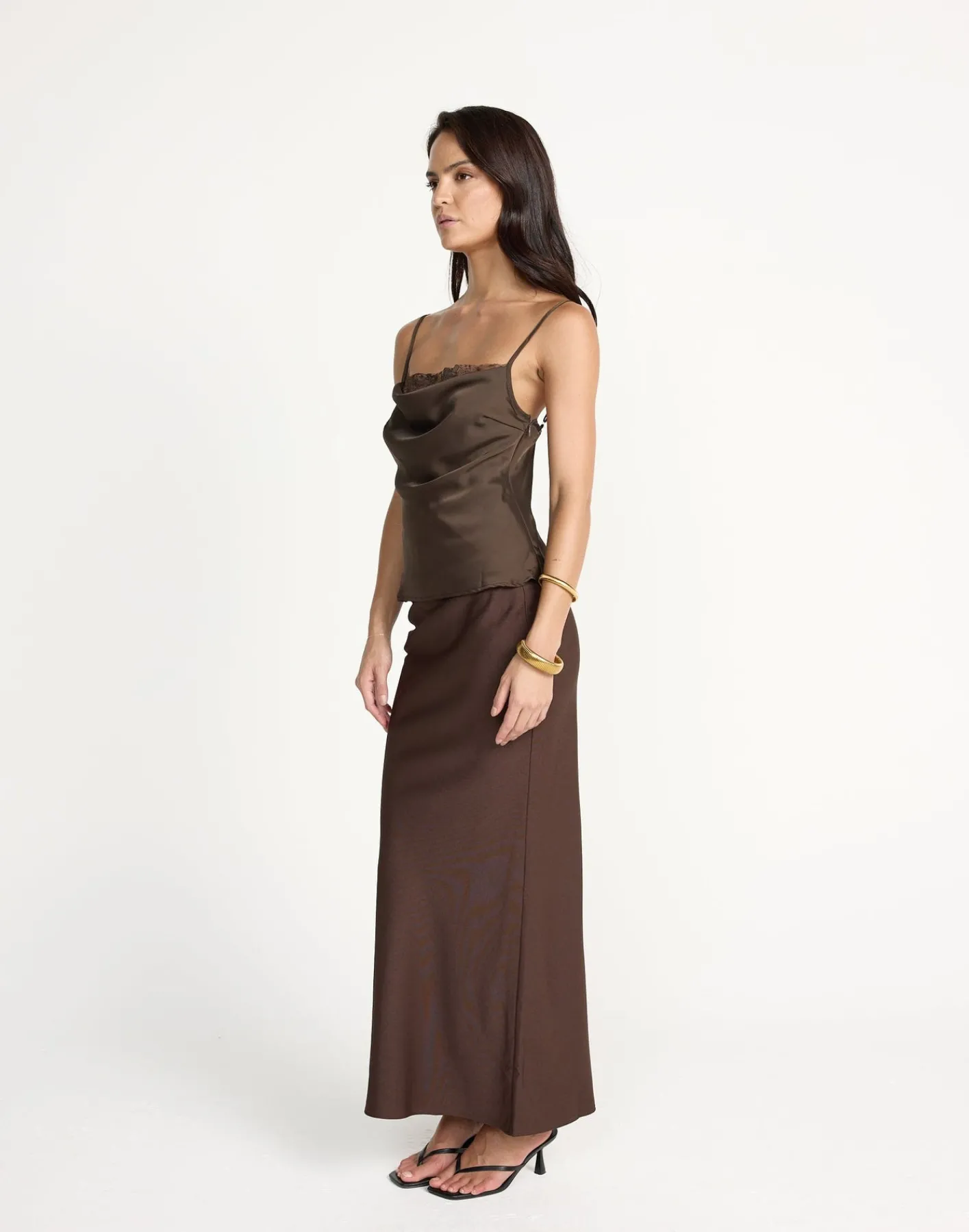 Lilou Maxi Skirt (Chocolate)*CHARCOAL Sale