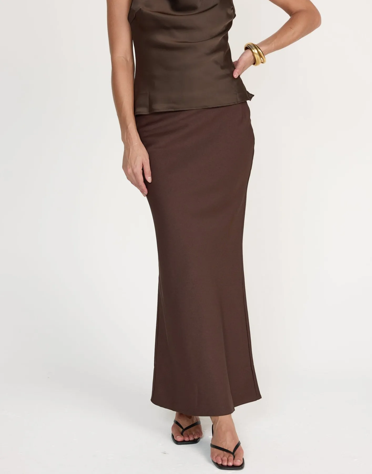 Lilou Maxi Skirt (Chocolate)*CHARCOAL Sale