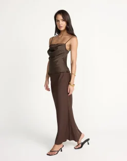 Lilou Maxi Skirt (Chocolate)*CHARCOAL Sale