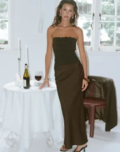 Lilou Maxi Skirt (Chocolate)*CHARCOAL Outlet
