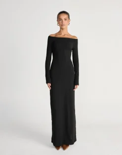 Liora Long Sleeve Maxi Dress (Black)*CHARCOAL CLOTHING Hot