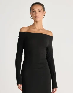 Liora Long Sleeve Maxi Dress (Black)*CHARCOAL CLOTHING Hot