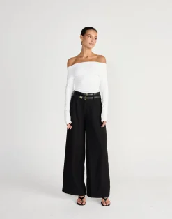Liora Long Sleeve Top (White)*CHARCOAL CLOTHING New