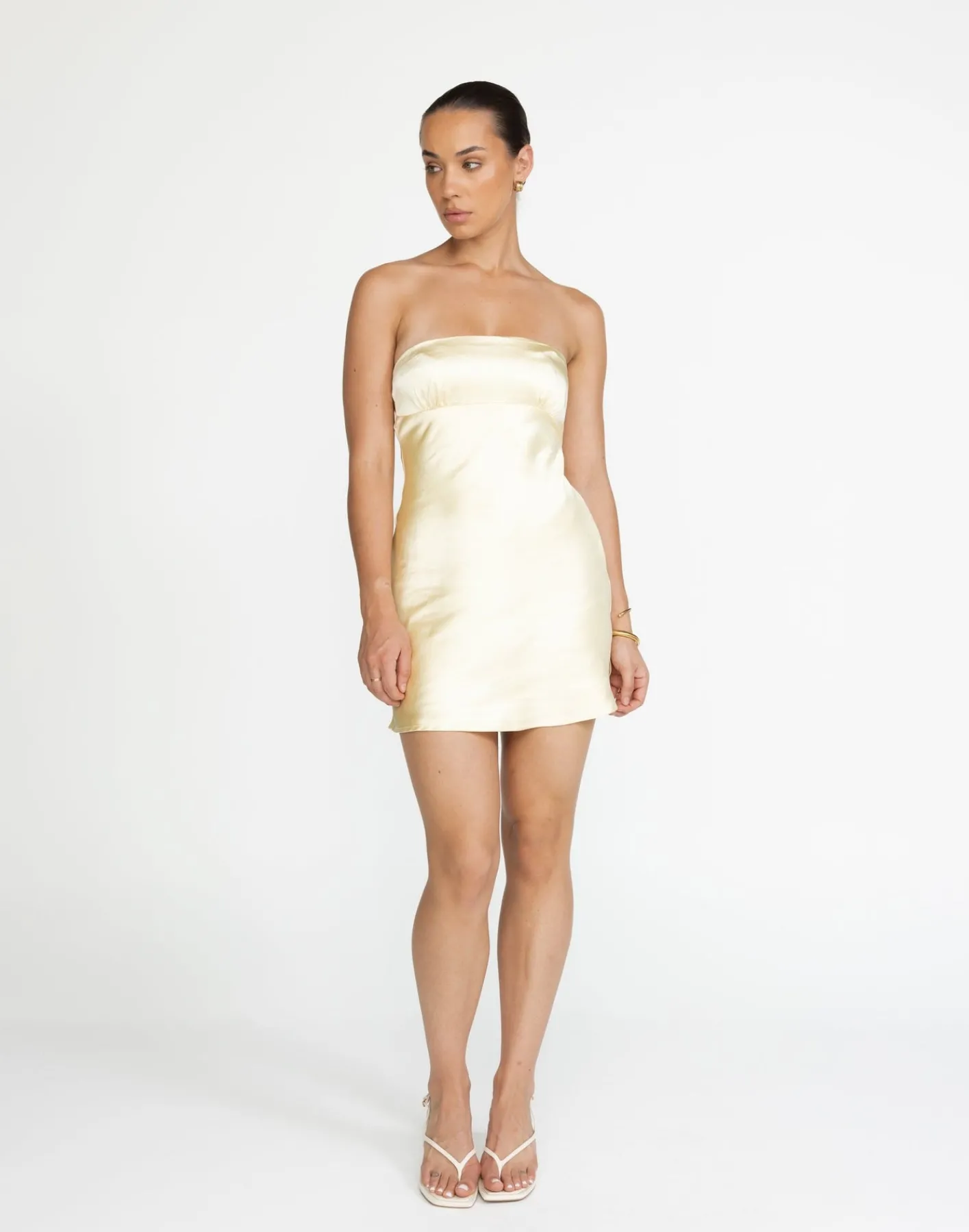 Loren Mini Dress (Lemon)*CHARCOAL Hot