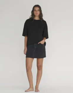 Luca Oversized Tee (Black)*CHARCOAL Sale