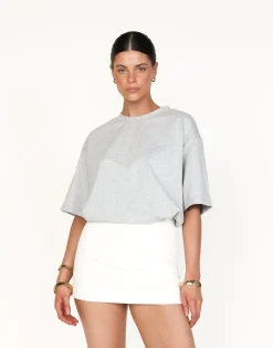 Luca Oversized Tee (Grey Marle)*CHARCOAL New