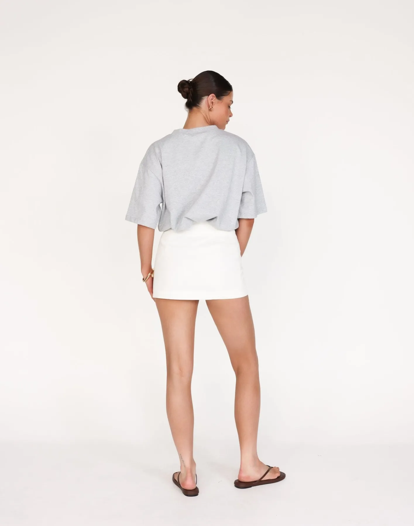 Luca Oversized Tee (Grey Marle)*CHARCOAL New