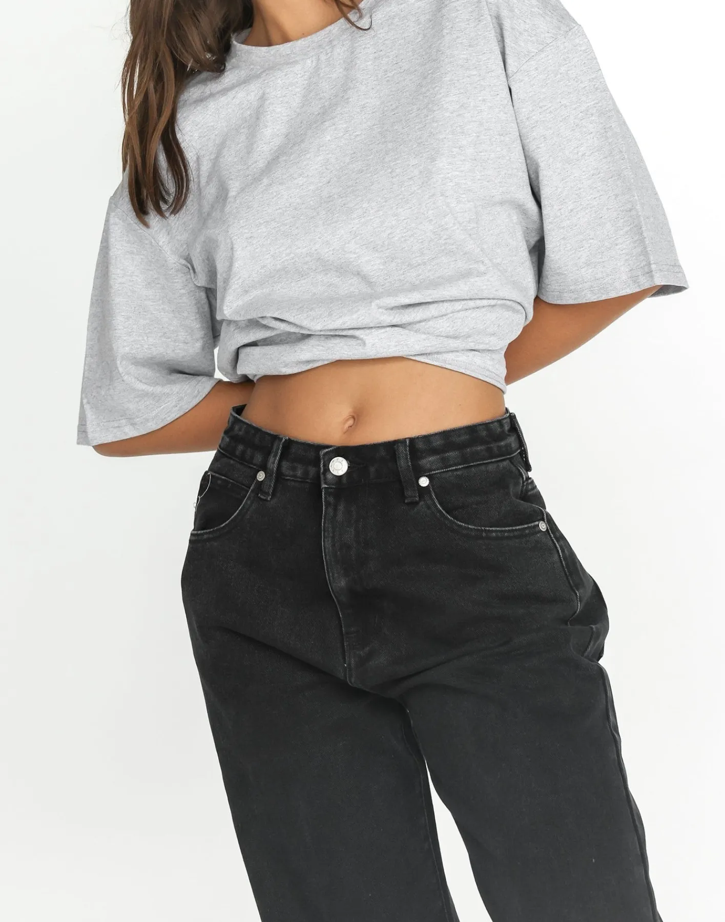 Luca Oversized Tee (Grey Marle)*CHARCOAL New