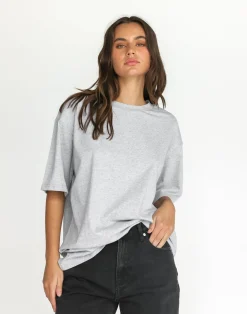 Luca Oversized Tee (Grey Marle)*CHARCOAL New