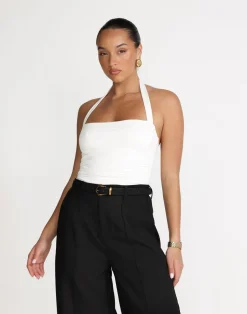 Luisa Top (White)*CHARCOAL Clearance