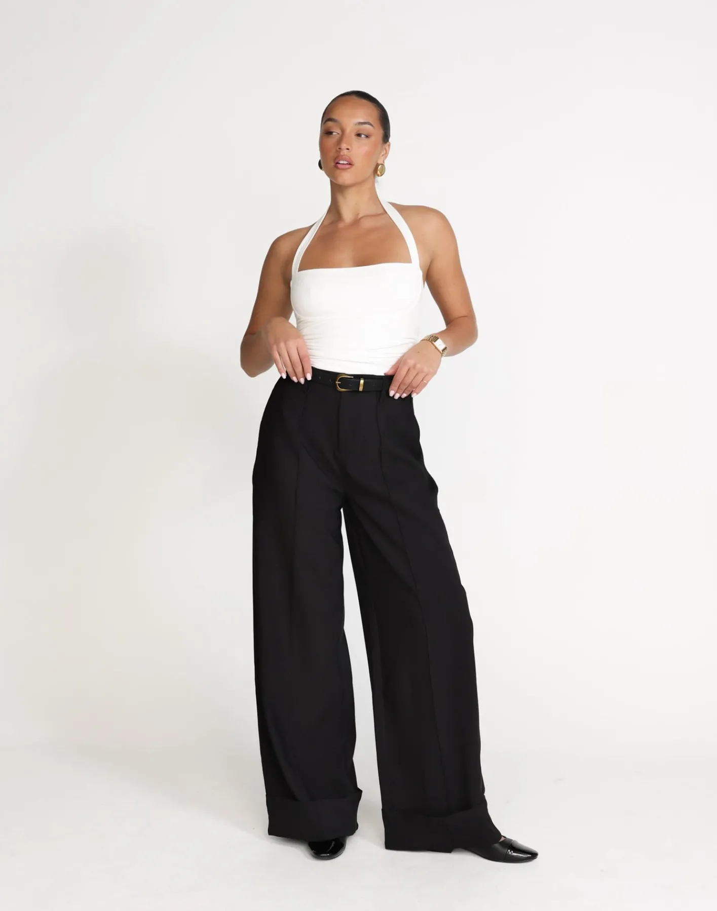 Luisa Top (White)*CHARCOAL Clearance