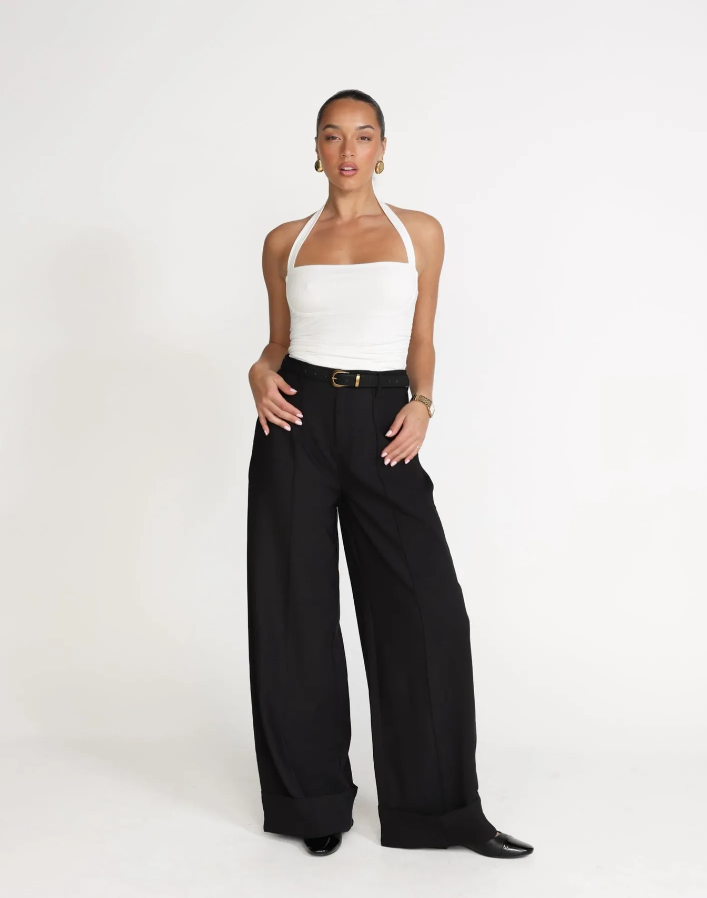 Luisa Top (White)*CHARCOAL Clearance