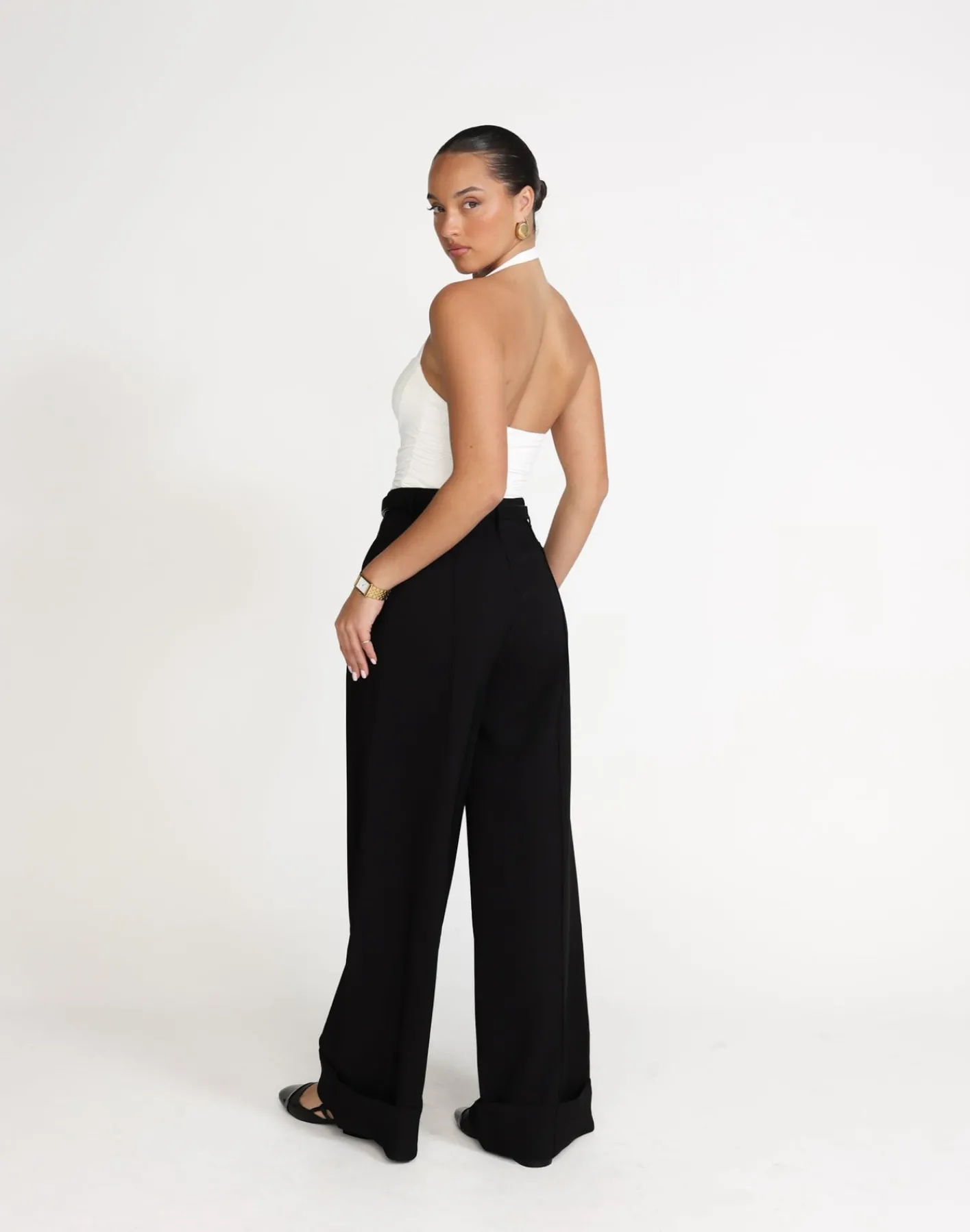 Luisa Top (White)*CHARCOAL Clearance