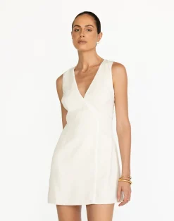 Luiza Mini Dress (Oat)*CHARCOAL Fashion