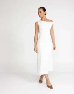 Lulu Midi Dress (White)*CHARCOAL Hot