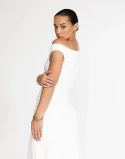 Lulu Midi Dress (White)*CHARCOAL Hot